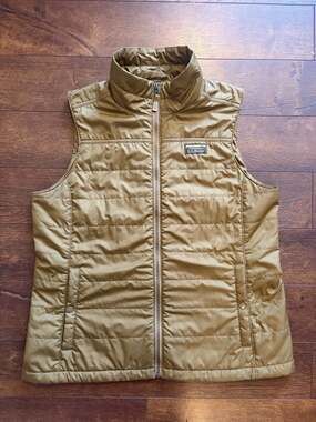 L.L.Bean Women's Insulated Puffer Vest Army Green Size L